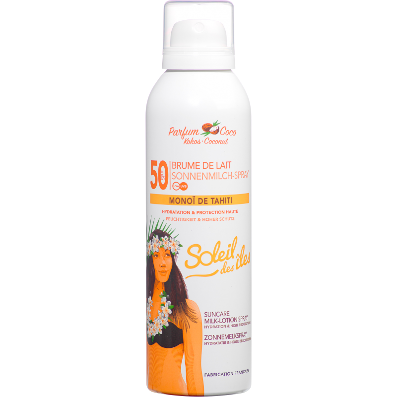 Soleil des Iles | Sonnenschutz-Milchspray mit Kokosduft - SPF50