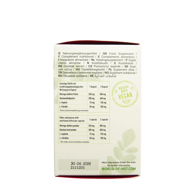 HOT Moringa Woman Power mit Damiana Lustverstärker