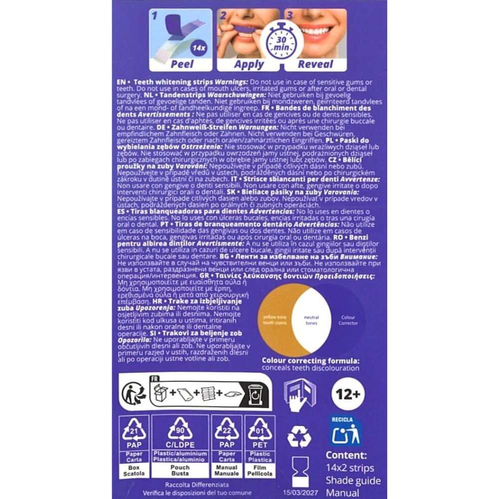 OptiSmile | Colour Corrector Zahnaufhellungsstreifen - 14x2 Behandlungen