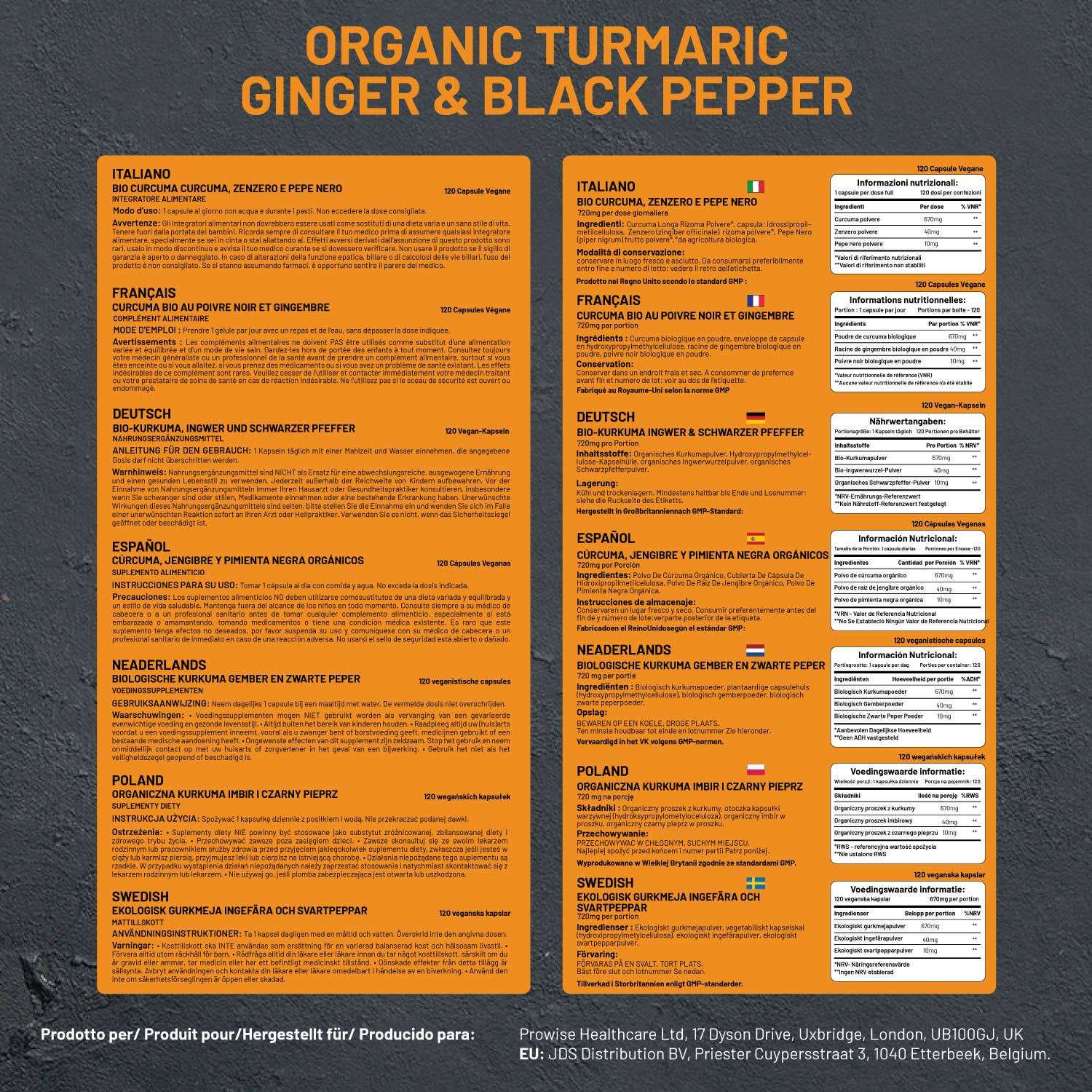 Prowise Healthcare Bio-Kurkuma-Curcumin 720 mg - 120 Kapseln