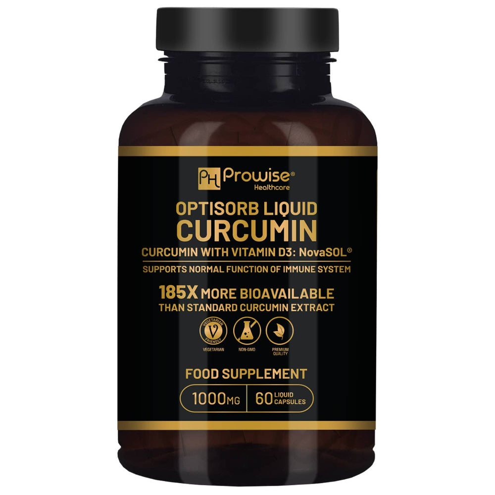 Prowise Healthcare | Optisorb flüssiges Curcumin mit Vitamin D – 60 Kapseln