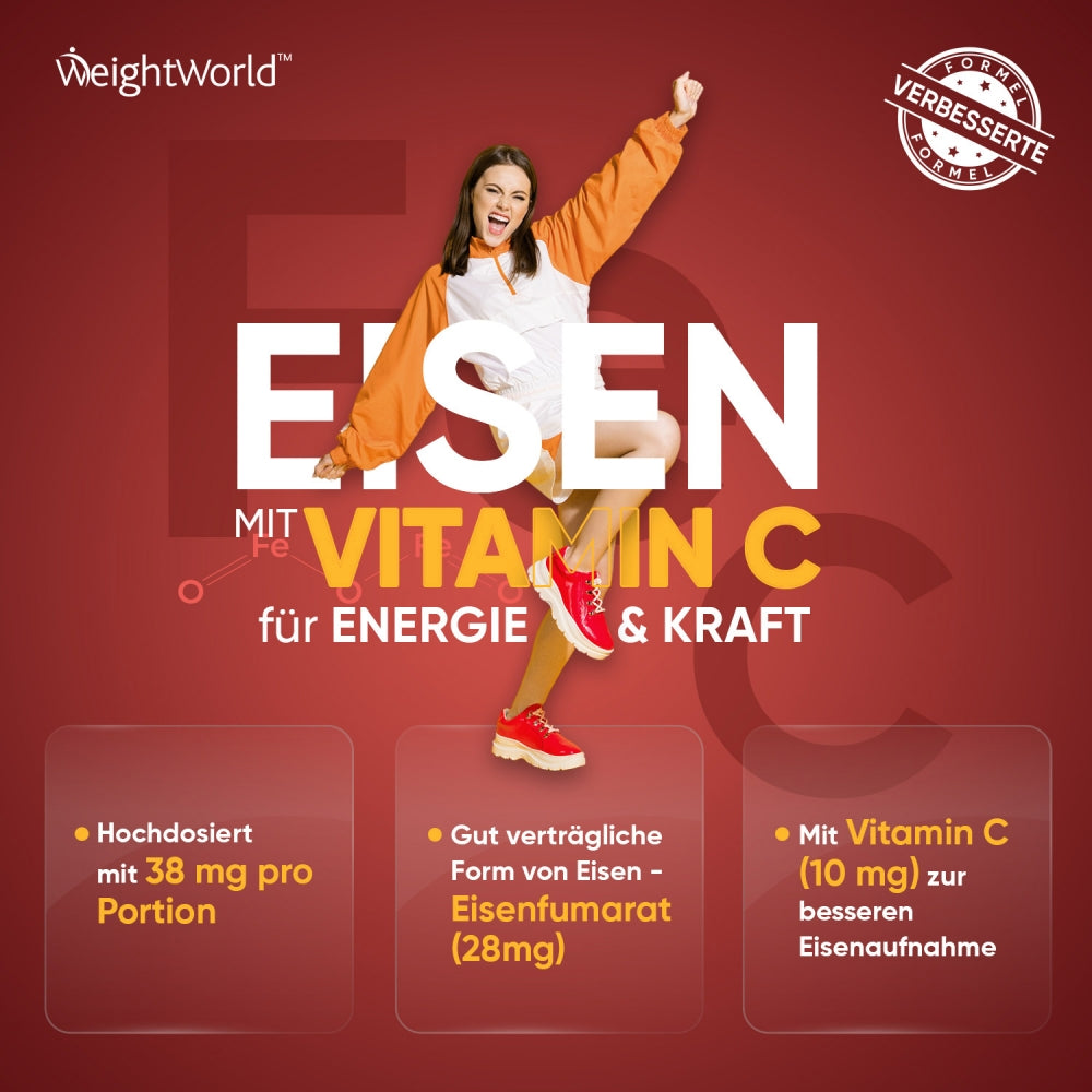 WeightWorld | Eisen mit Vitamin C für mehr Energie & starke Abwehr - 120 Gummibärchen