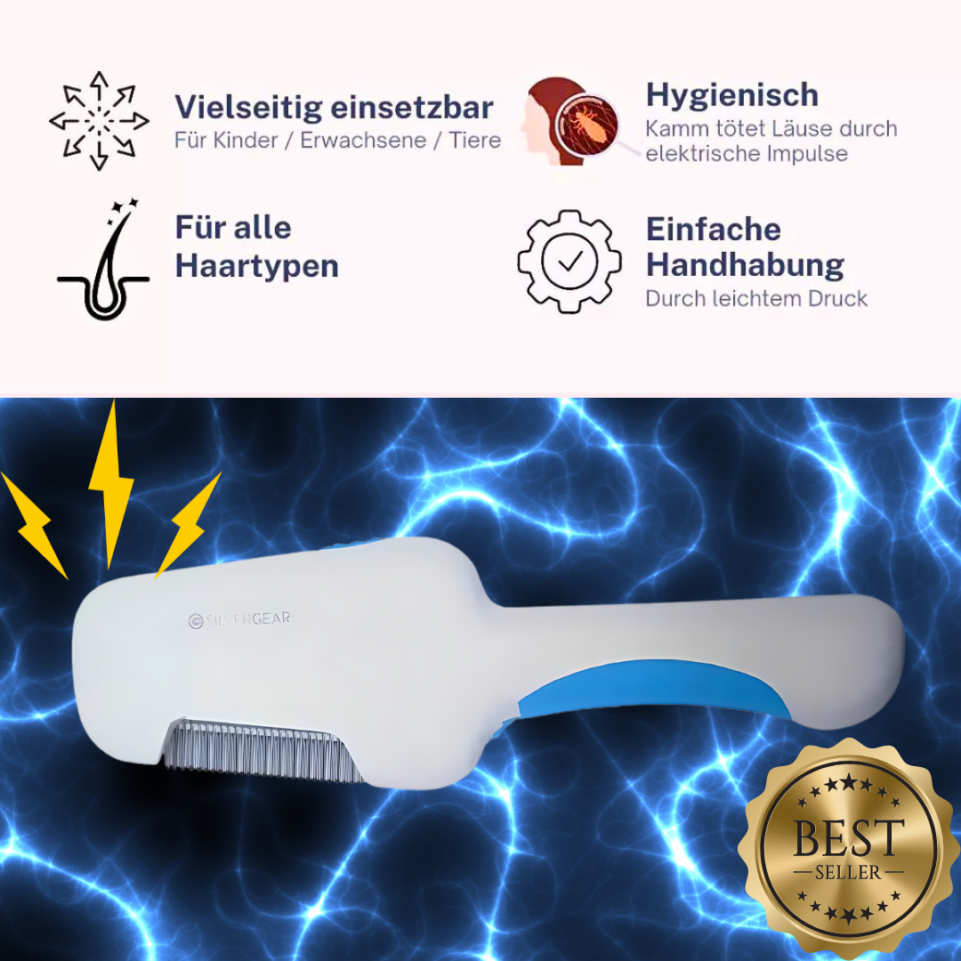 Silvergear | Elektrischer Läusekamm für Mensch & Tier