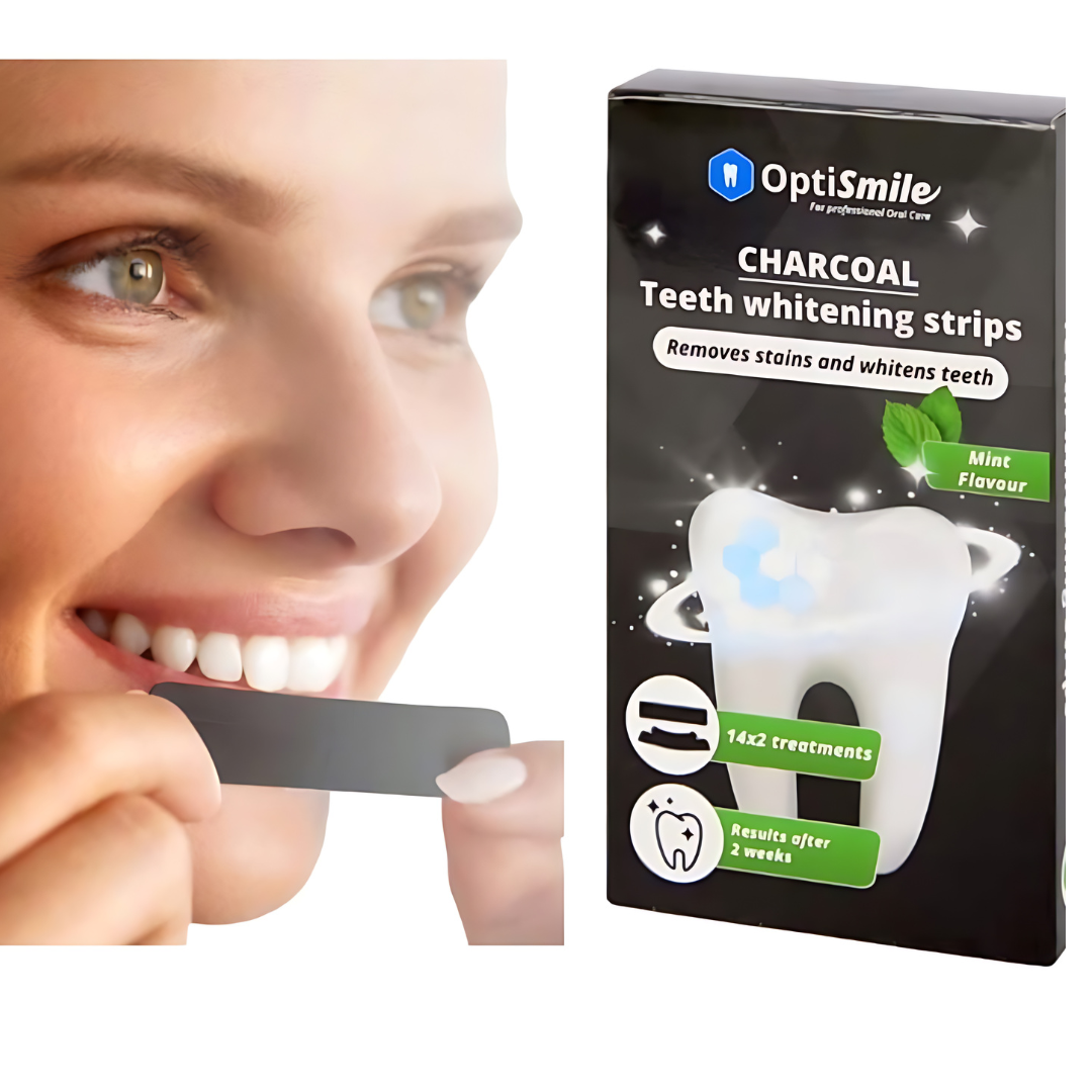 OptiSmile | Aktivkohle Zahnaufhellungsstreifen - 14x2 Behandlungen