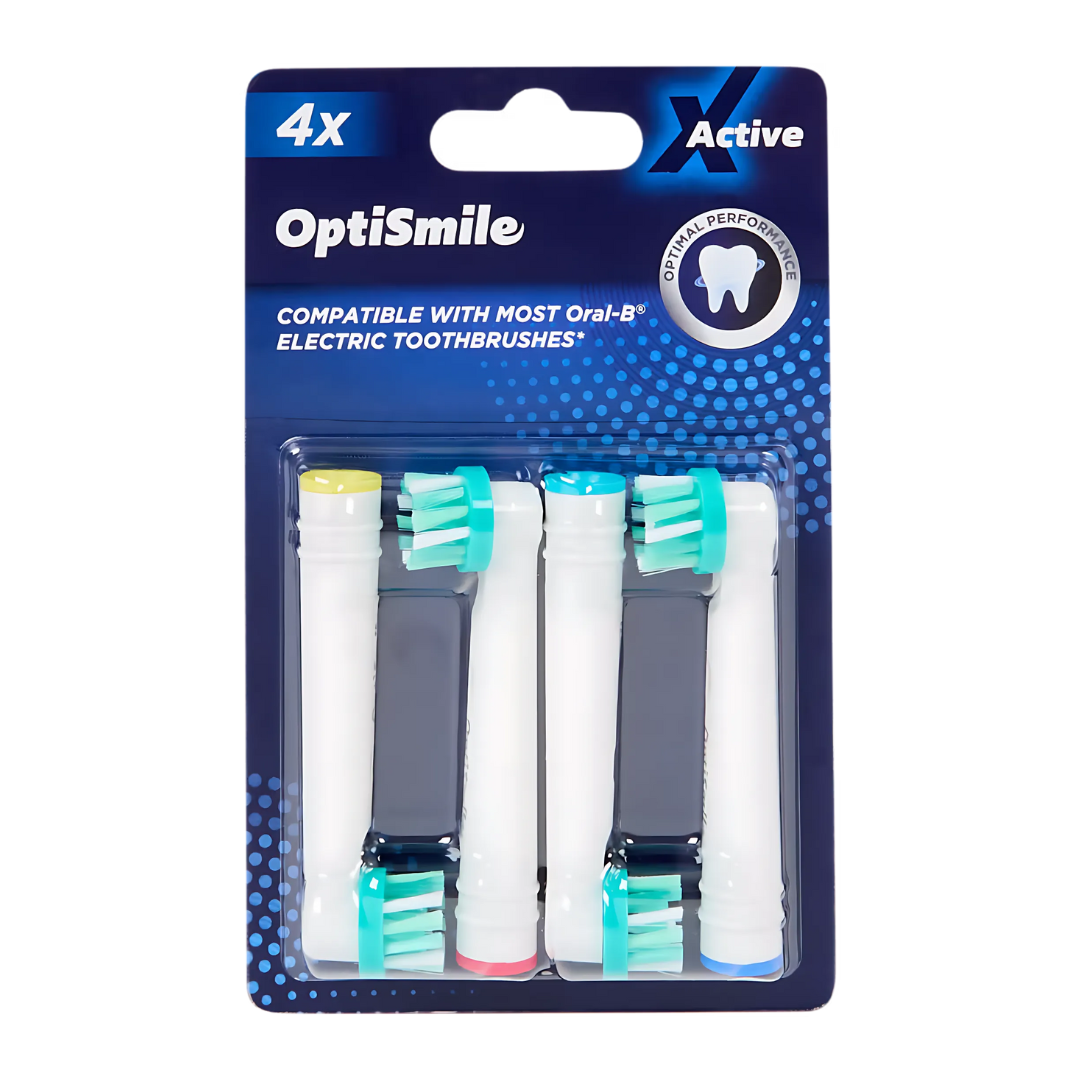 OptiSmile | X Active Aufsteckbürsten - 4er Set