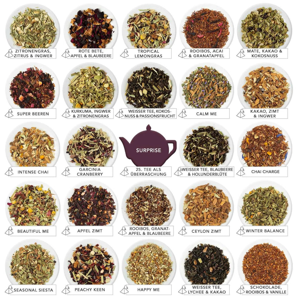 English Tea Shop | Teebuch Adventskalender "Red Christmas" mit Schleife - Rot