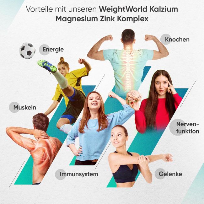 WeightWorld | Kalzium Magnesium Zink - 400 vegane Tabletten