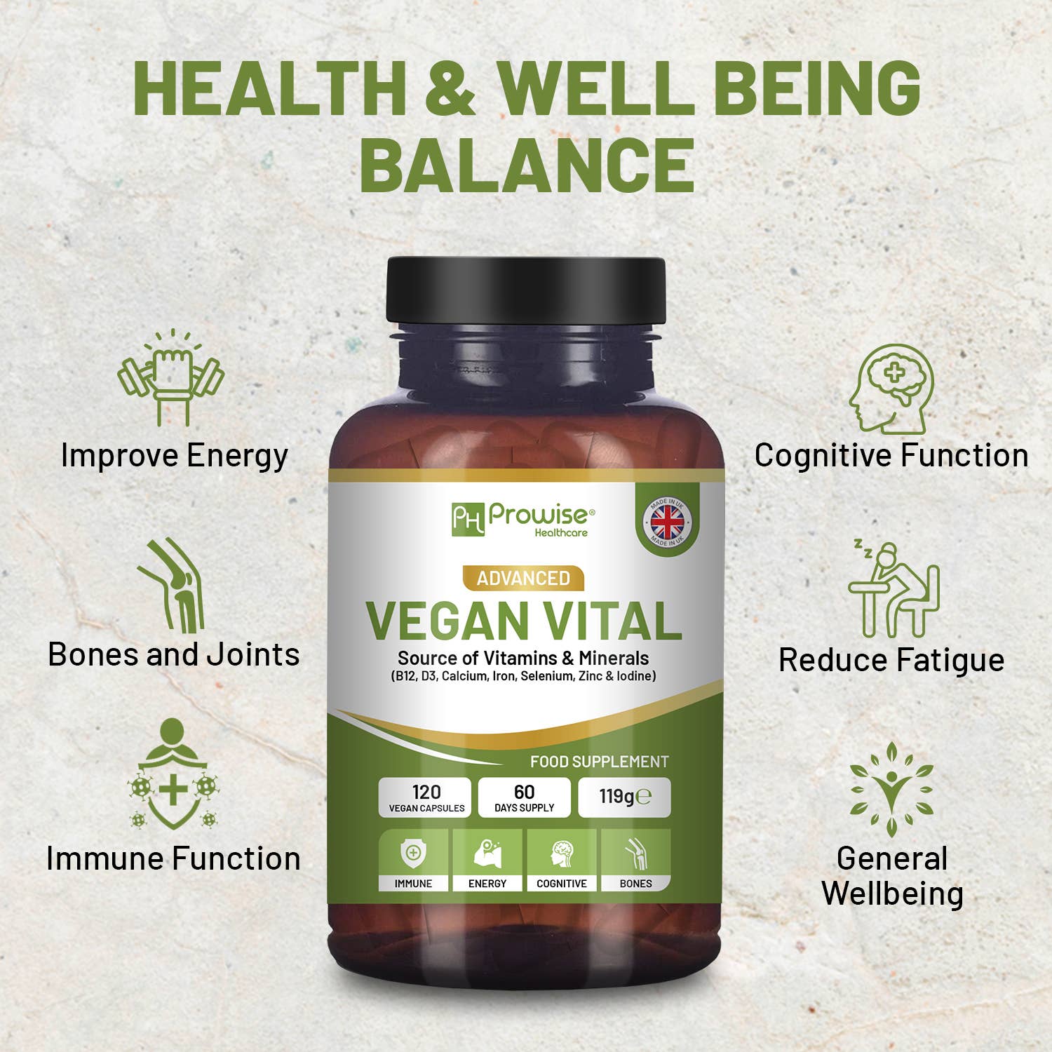 Prowise Healthcare | Vegan Vital Multivitamine - 120 Kapseln
