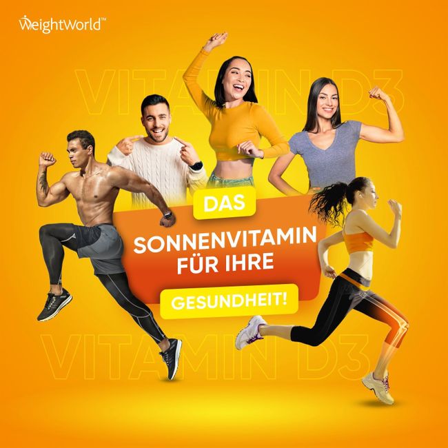 WeightWorld | Vitamin D3 4000 IE - Stärkt Knochen, Zähne und Immunsystem - 400 Tabletten