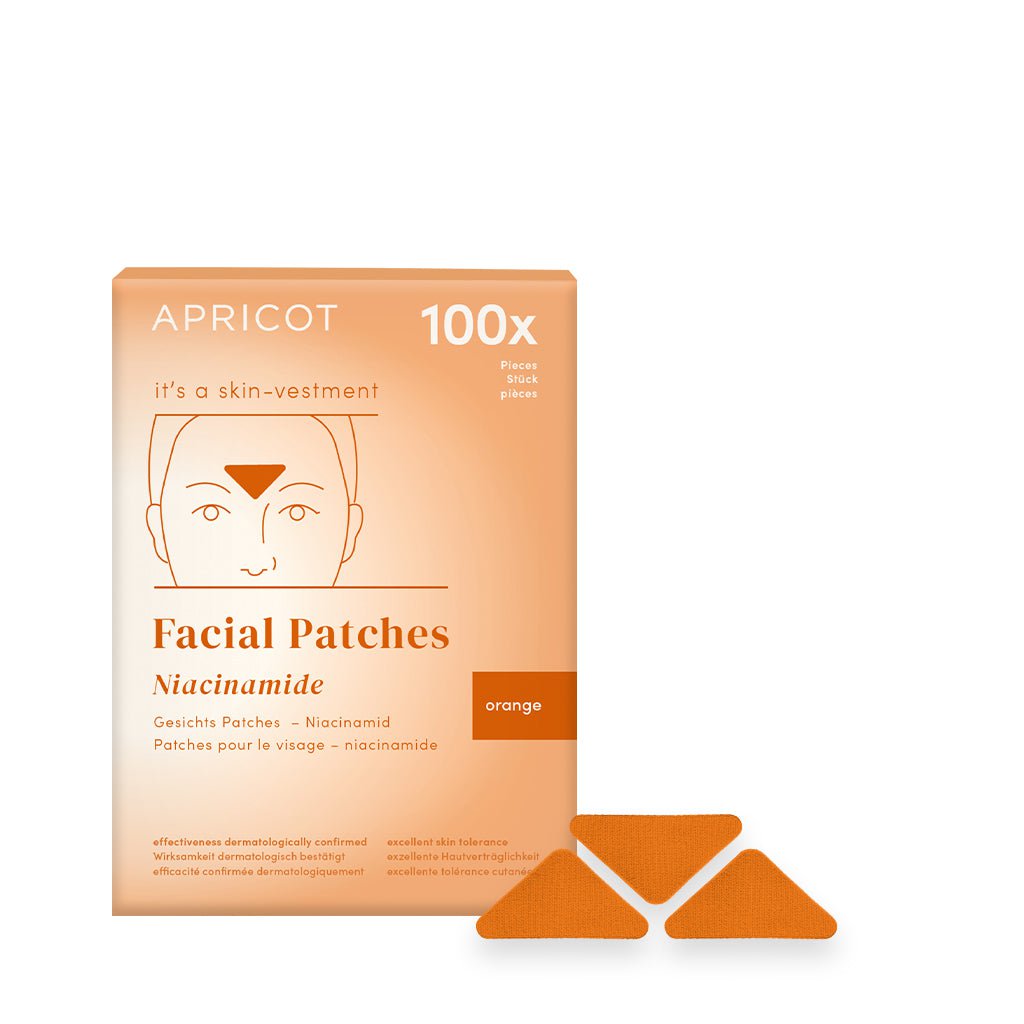 APRICOT I Zornesfalten Pads mit Niacinamid – 100 Behandlungen - Orange
