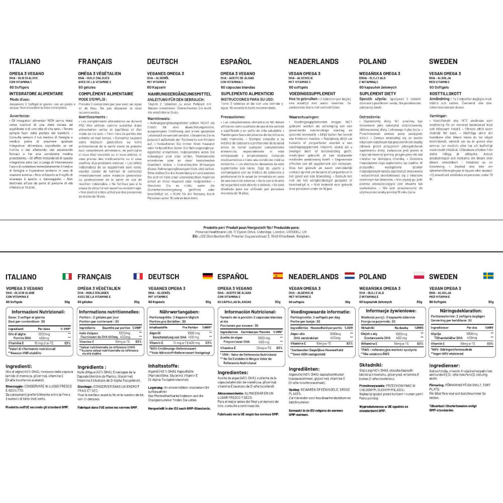 Prowise Healthcare | Vegan Omega-3 DHA aus Algenöl - 60 Weichkapseln