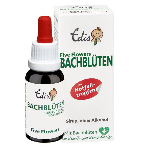 Edis Five Flowers Notfall Bio Bachblüten Tropfen