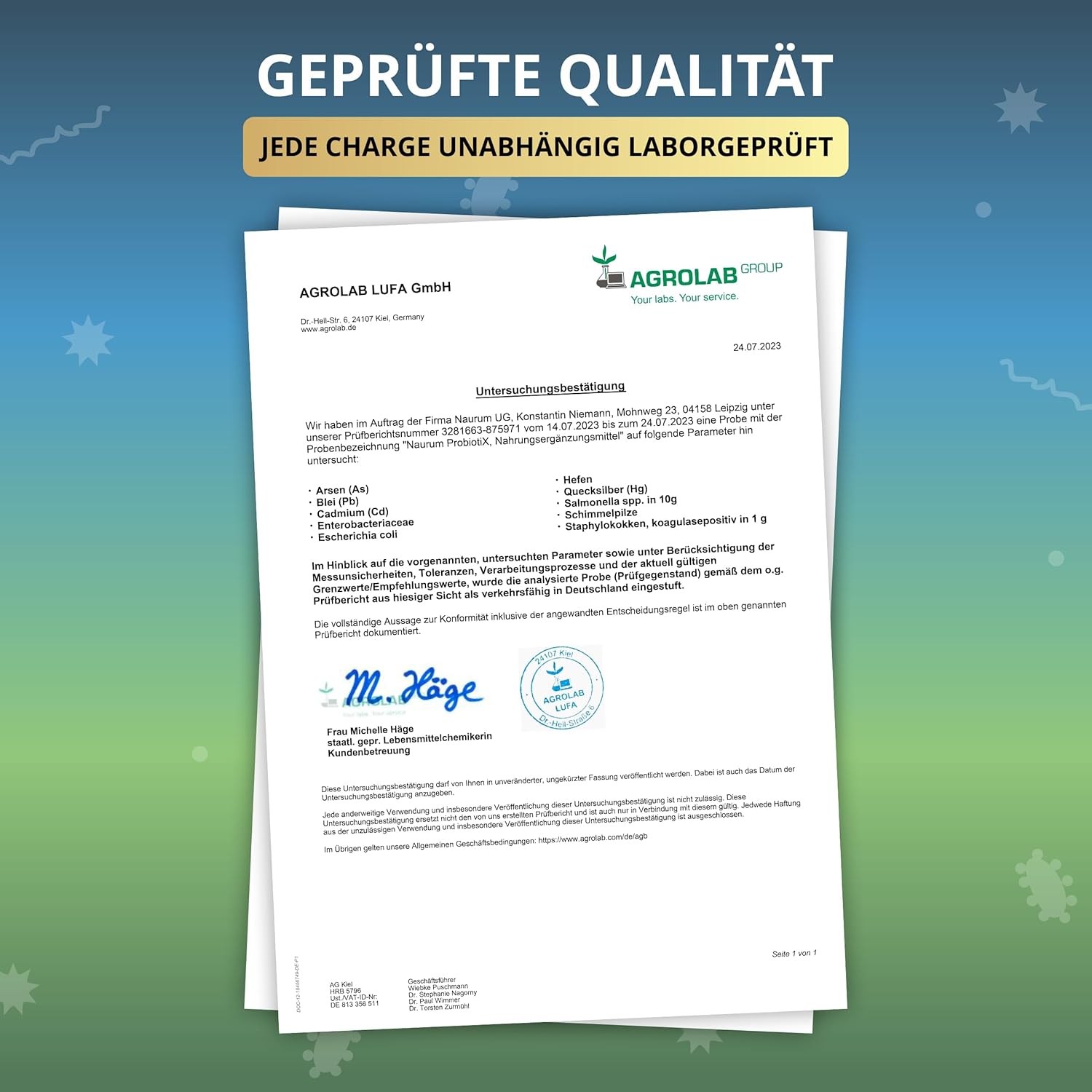 Naurum n:biotiX Pro - Sporenbasierte Bakterienkulturen mit Ballaststoffen und Zink