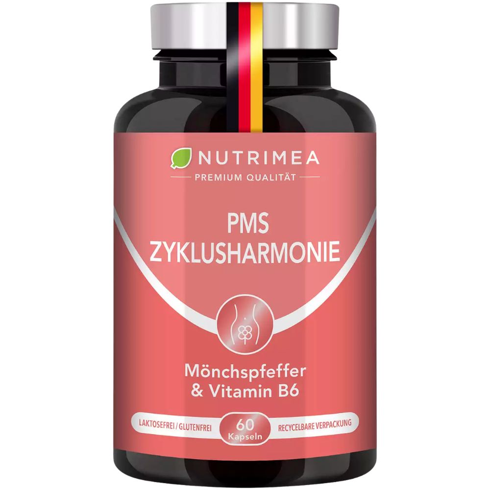 Nutrimea | PMS Zyklusharmonie mit Mönchspfeffer & Vitamin B6 – 60 Kapseln