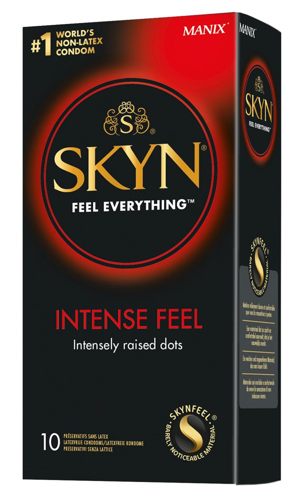 Latexfreie Kondome „Intense Feel“ I Manix Skyn I Allergikerfreundlich & genoppt I 10 Stück