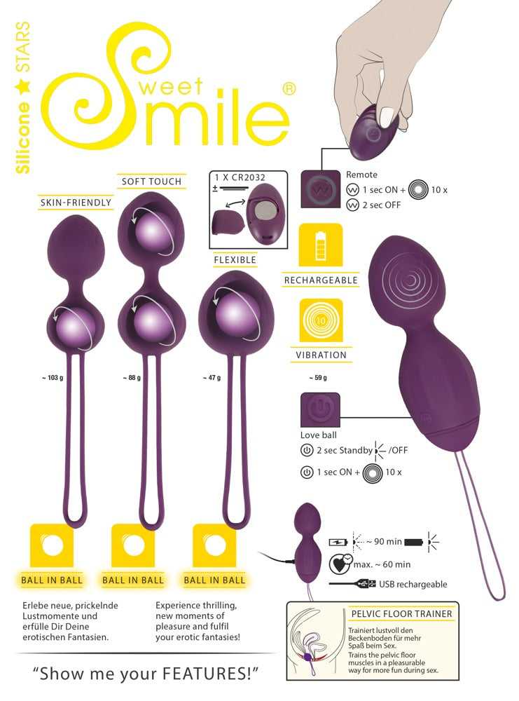 Liebeskugeln | Sweet Smile | 4-Piece Exercise Set