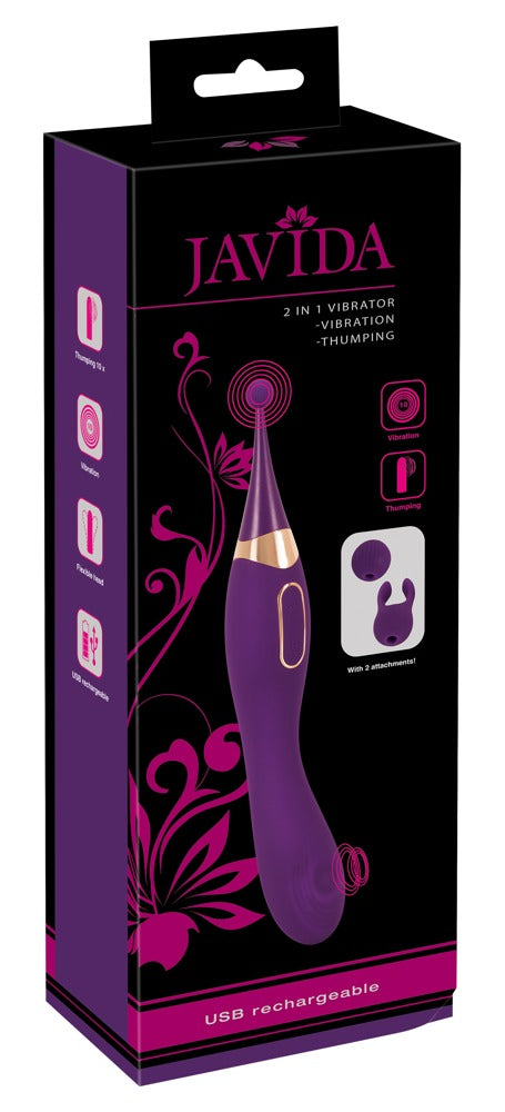 Javida | 2in1 Vibrator - Doppelte Lust mit G-Punkt- und Klitorisstimulation
