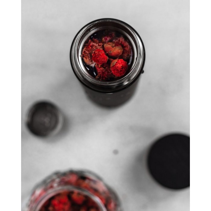 Thermo Teeflasche mit Sieb Rubin Red | BOHORIA