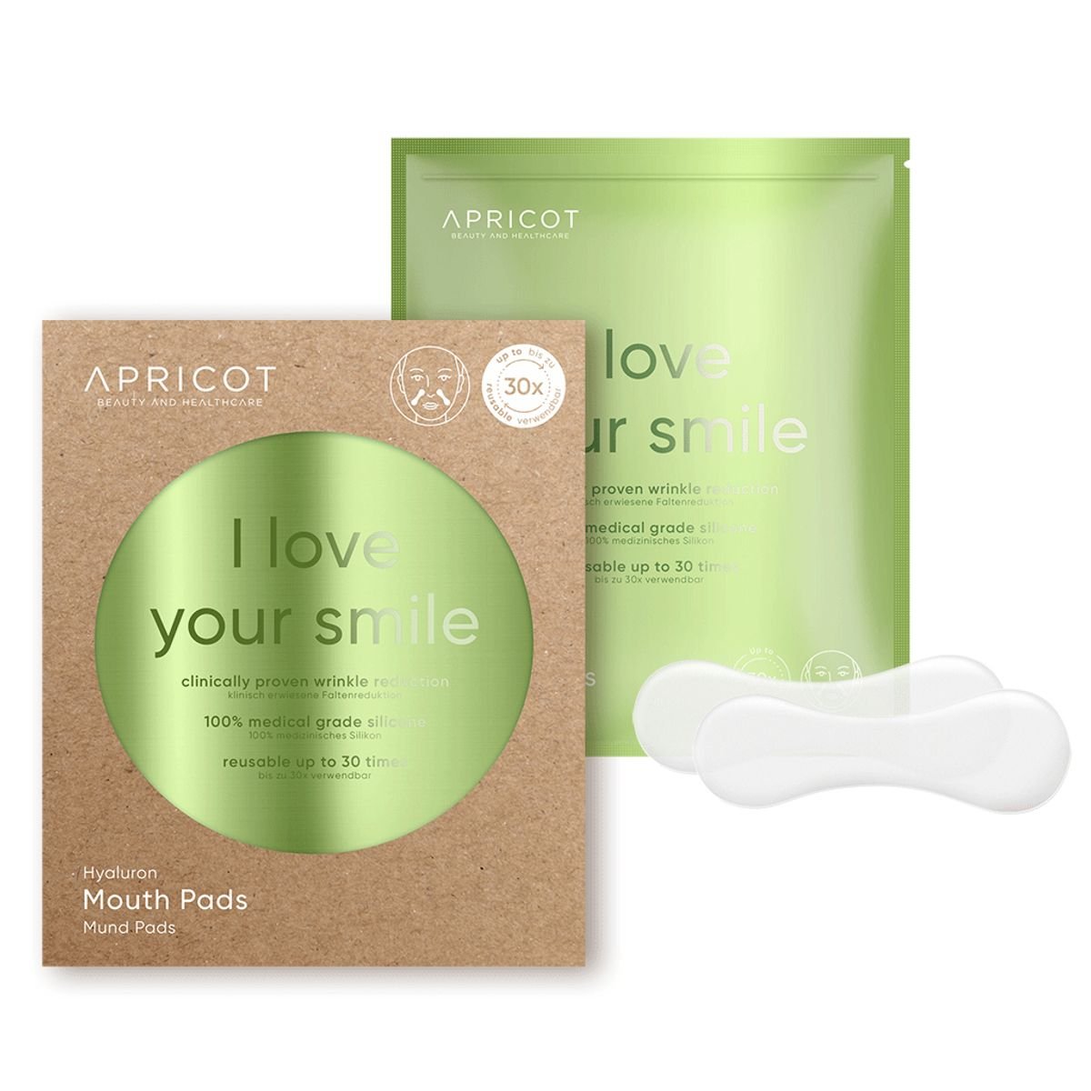 APRICOT I Mund Pads mit Hyaluron "I love your smile" - 30 Behandlungen
