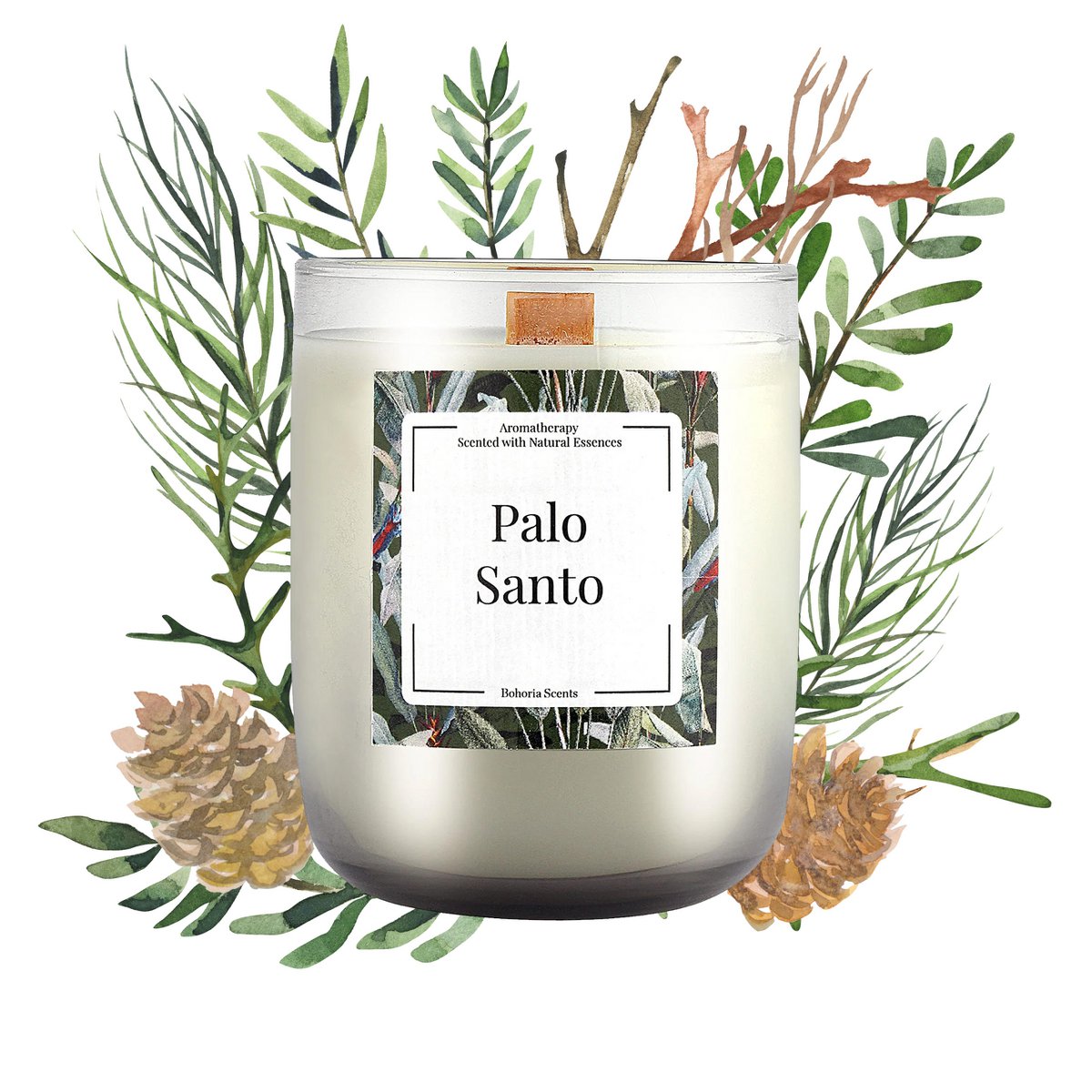Palo Sanot I BOHORIA® I Premium Aromatherapie-Kerze – Duftkerze