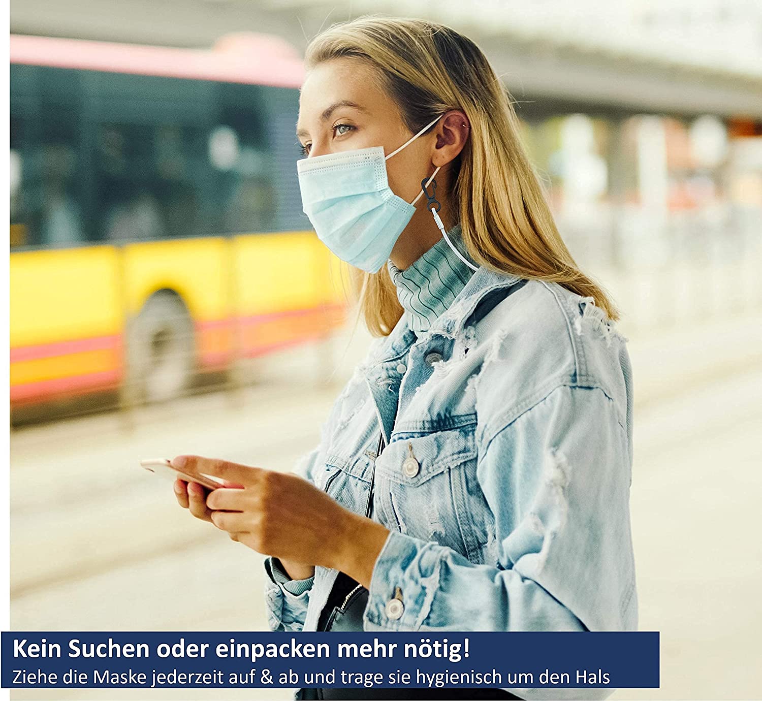 Maskenkette I bunte Farben I für Atemschutzmasken  FFP2 FFP3 MNS