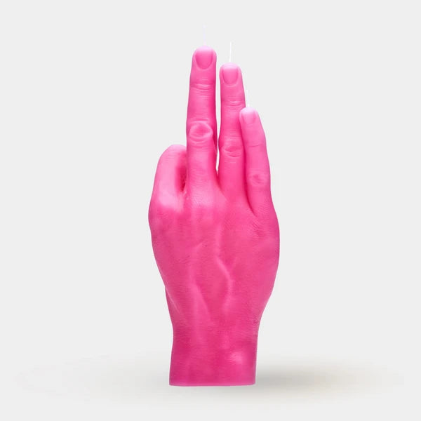 OK Kerze | CandleHand | Handzeichen OK |  Pink