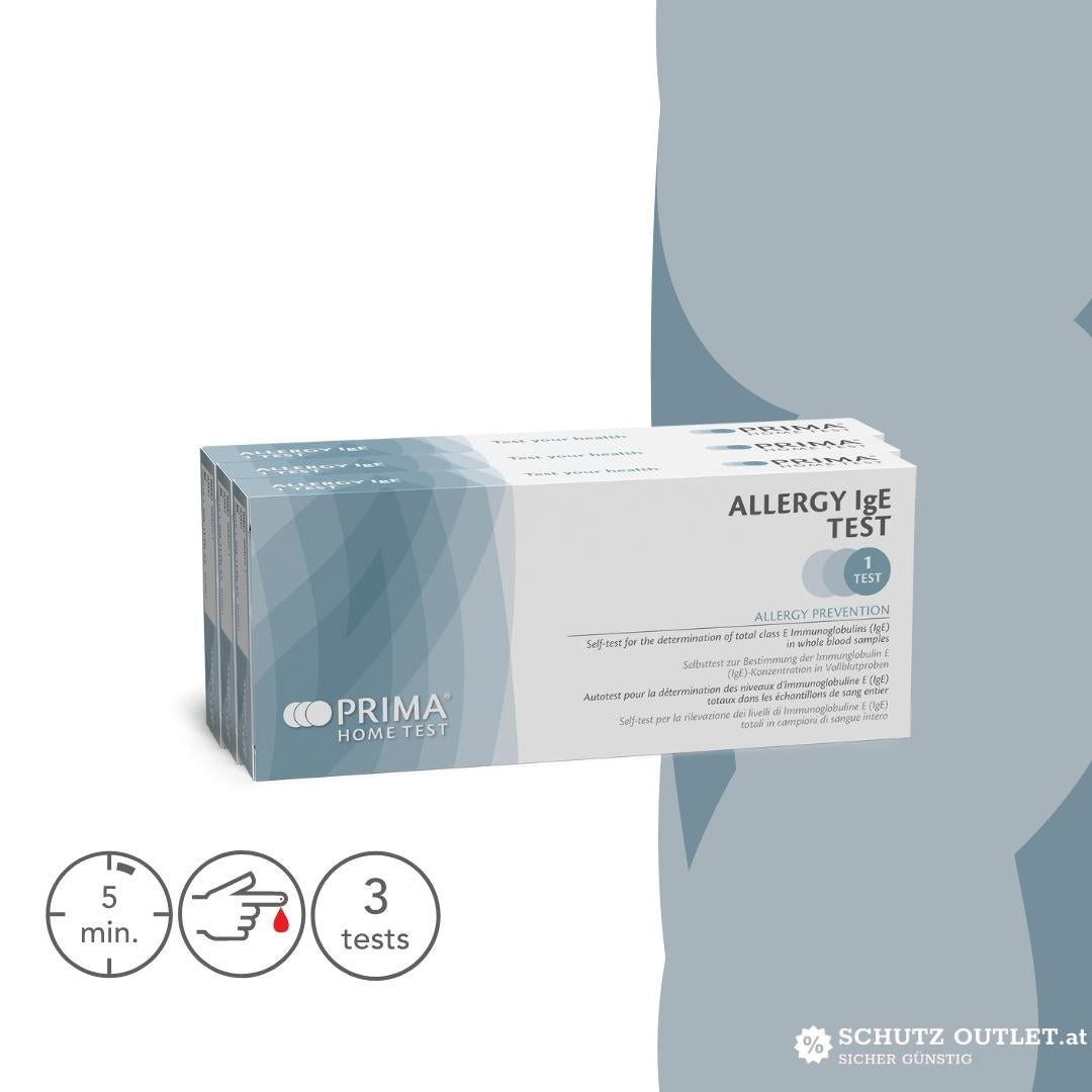 PRIMA | Allergie IgE Home Test | Selbsttest zum Nachweis des gesamten Immunglobulin E (IgE)-Spiegels