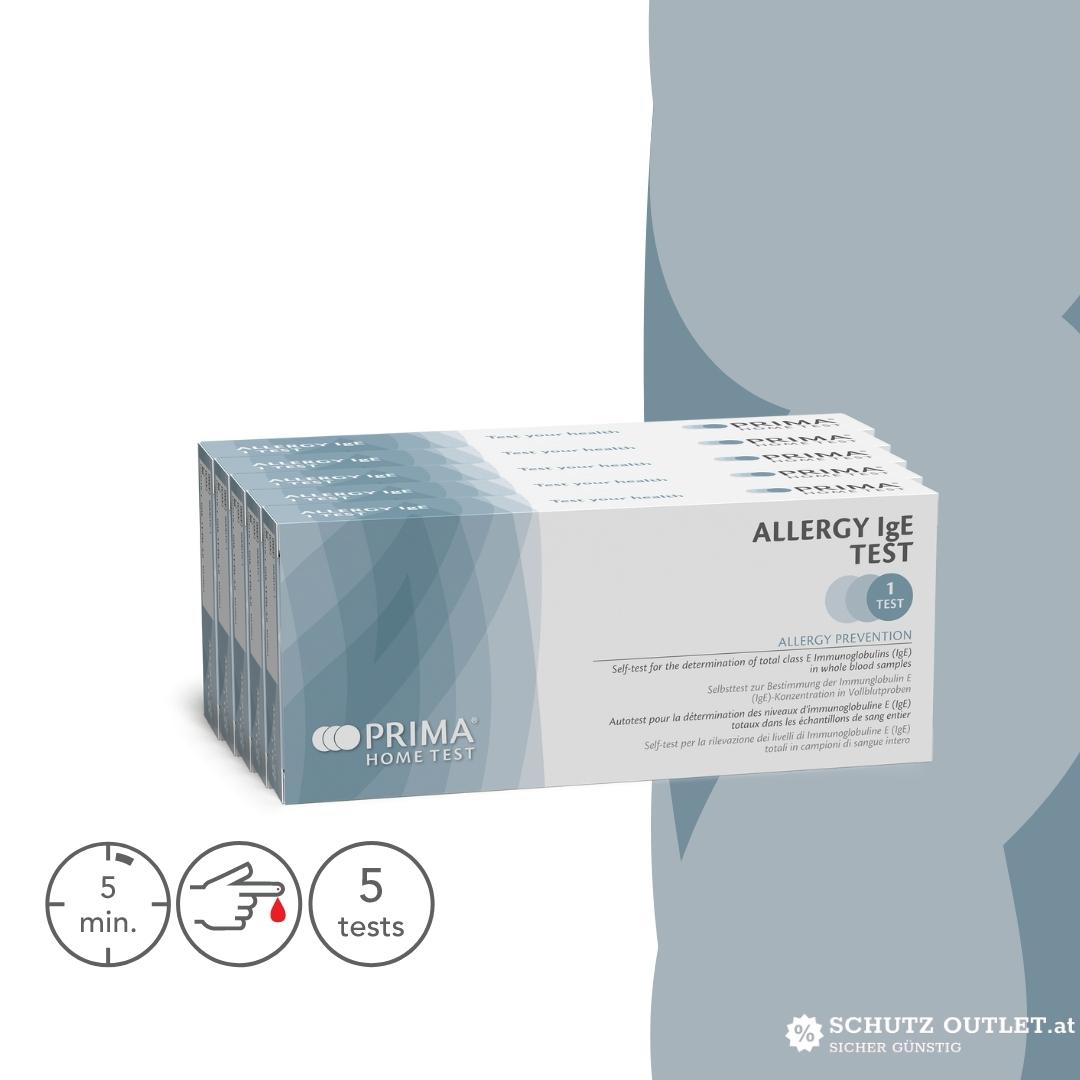 PRIMA | Allergie IgE Home Test | Selbsttest zum Nachweis des gesamten Immunglobulin E (IgE)-Spiegels