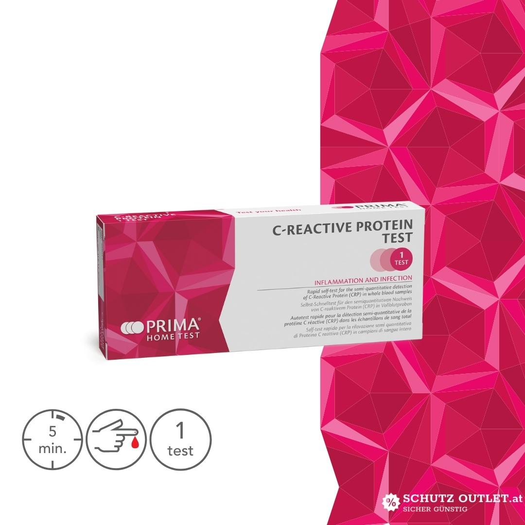 PRIMA | C-Reaktives Protein Home Test | Schneller Selbsttest zum semiquantitativen Nachweis von C-Reaktivem Protein (CRP)