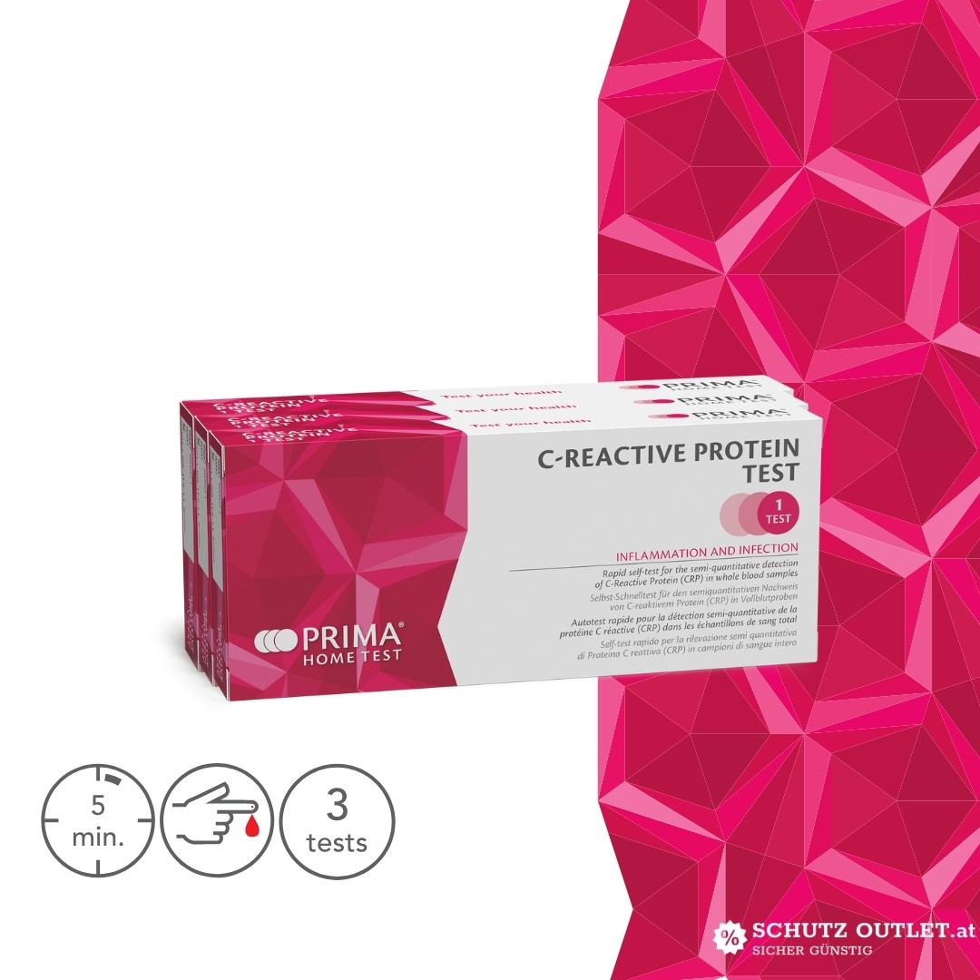 PRIMA | C-Reaktives Protein Home Test | Schneller Selbsttest zum semiquantitativen Nachweis von C-Reaktivem Protein (CRP)