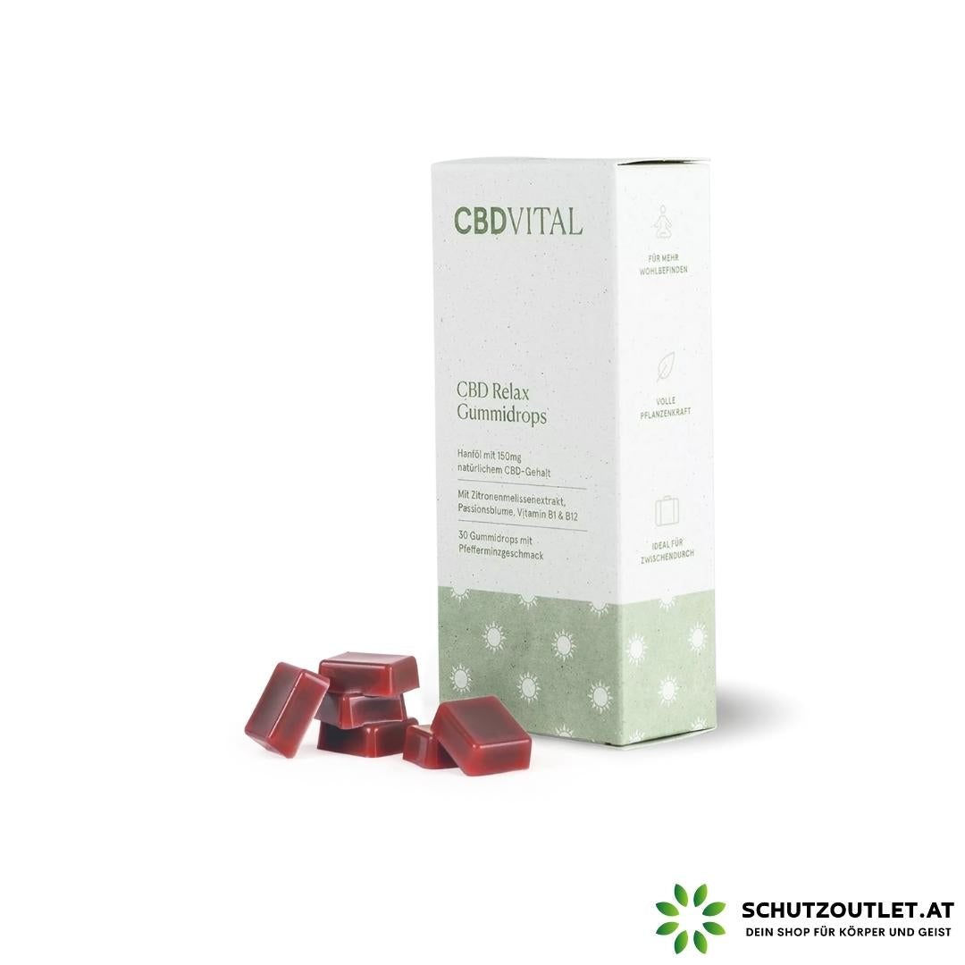 CBD Relax Gummidrops I CBD Vital I Passionsblume, Zitronenmelisse und Vitamin B1 & B12