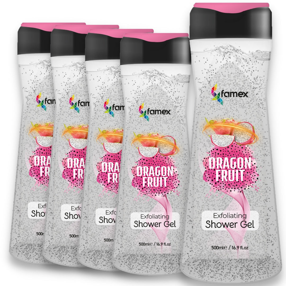 FAMEX Premium Duschgel I Dragon Fruit I 500ml I Peeling