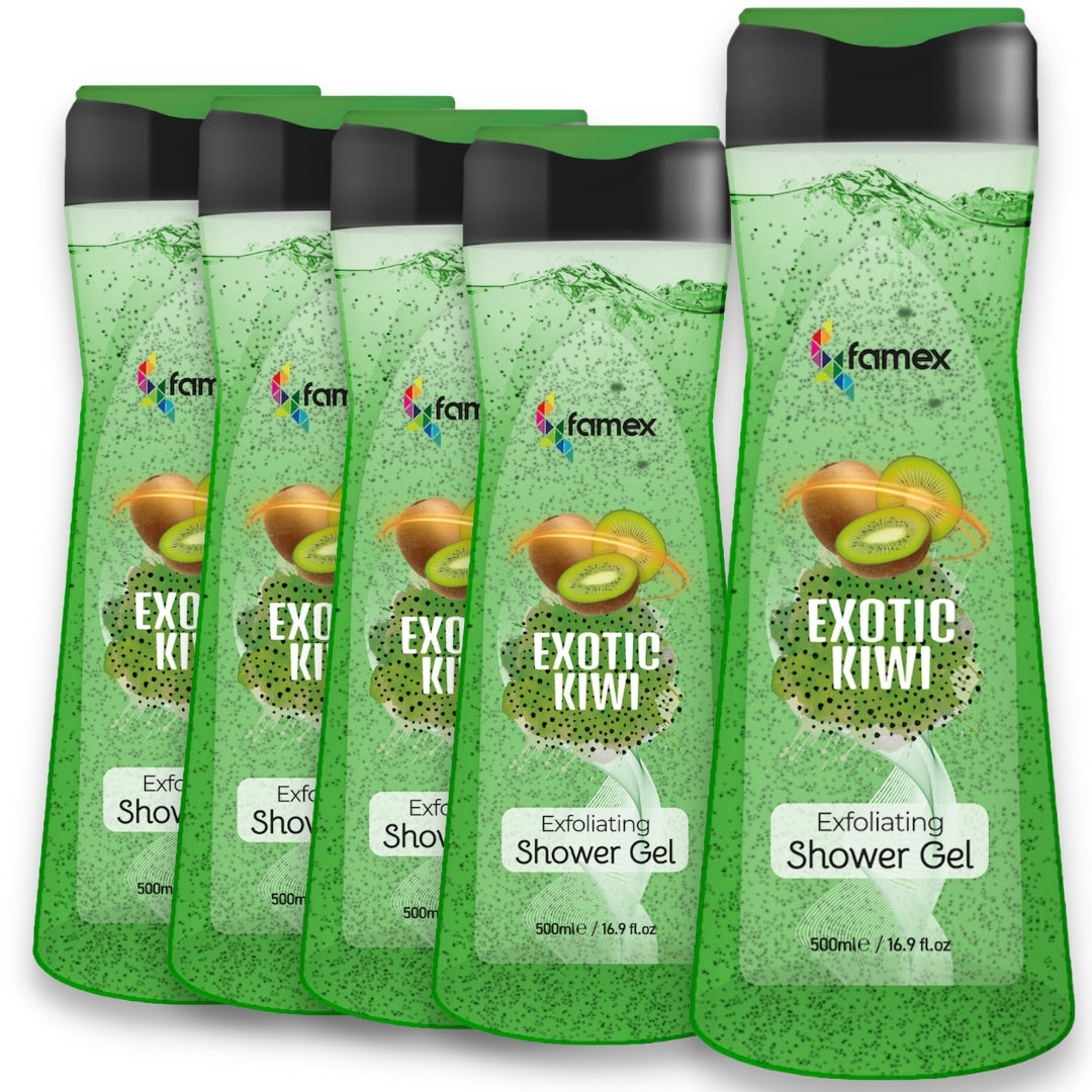 FAMEX Premium Duschgel I Exotic Kiwi I 500ml I Peeling
