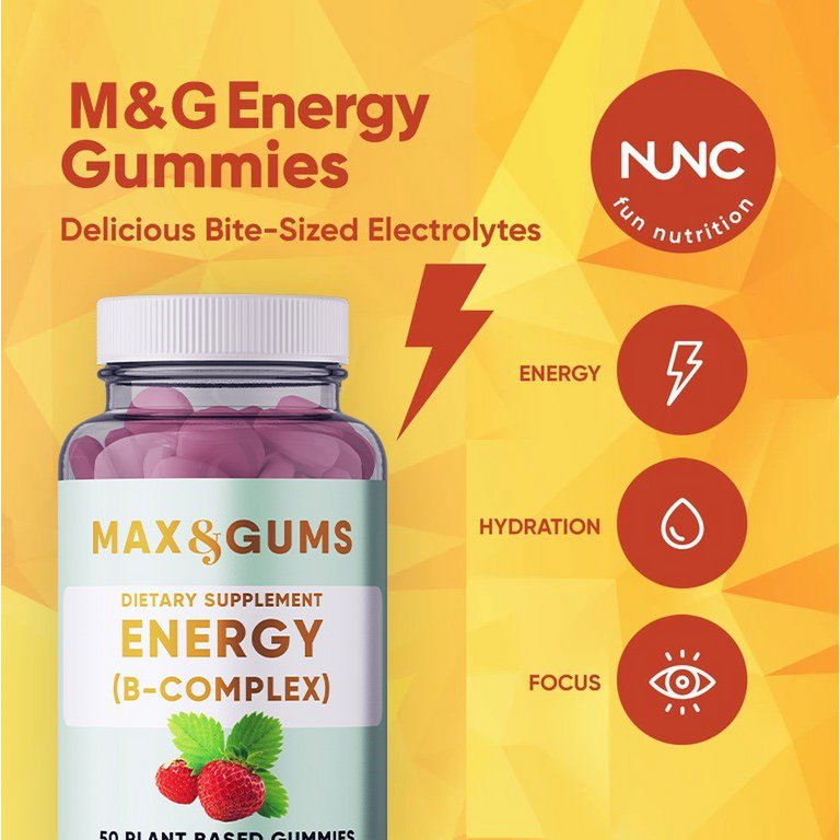 Energie I Max&Gums I B-Complex I Erdbeere