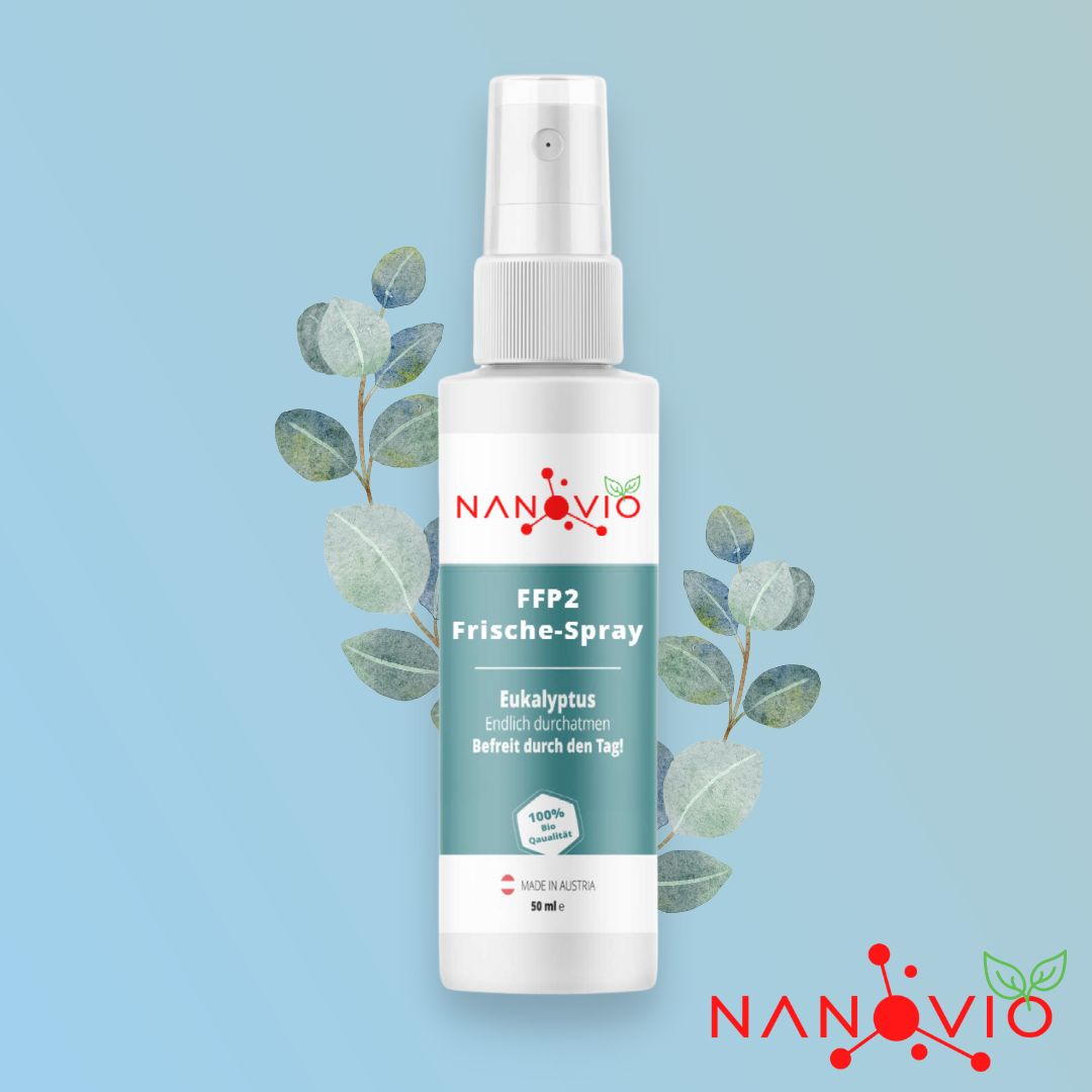 Nanovio | FFP2 Frische-Spray | 5 natürliche Duftnoten | 50ml