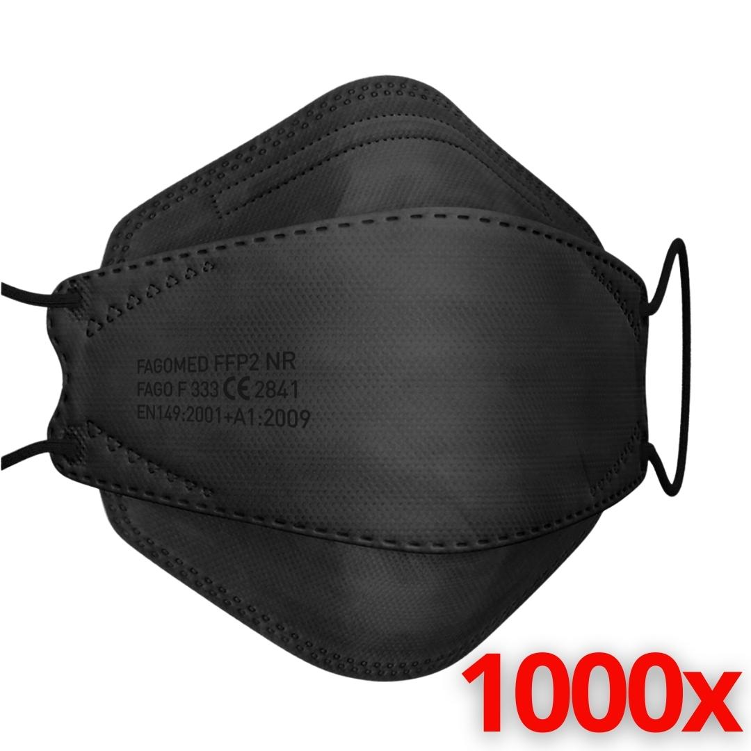 Großpackung I FFP2 Butterfly Form I Schwarz I ab 0,59€/Stück
