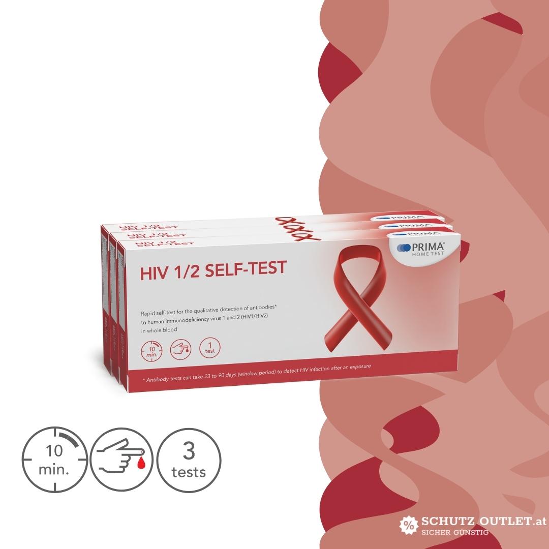 PRIMA | HIV 1/2 Home Test | Schneller Selbsttest zum qualitativen Nachweis von Antikörpern gegen das Humane Immundefizienz-Virus Typ 1 und 2 (HIV1/HIV2)