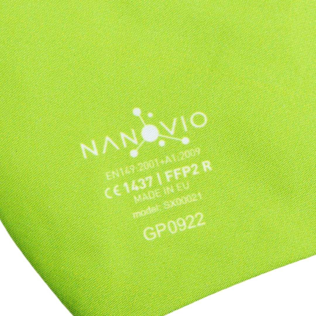 Nanovio FFP2 Maske wiederverwendbar I Lime I Nano Maske aus Europa