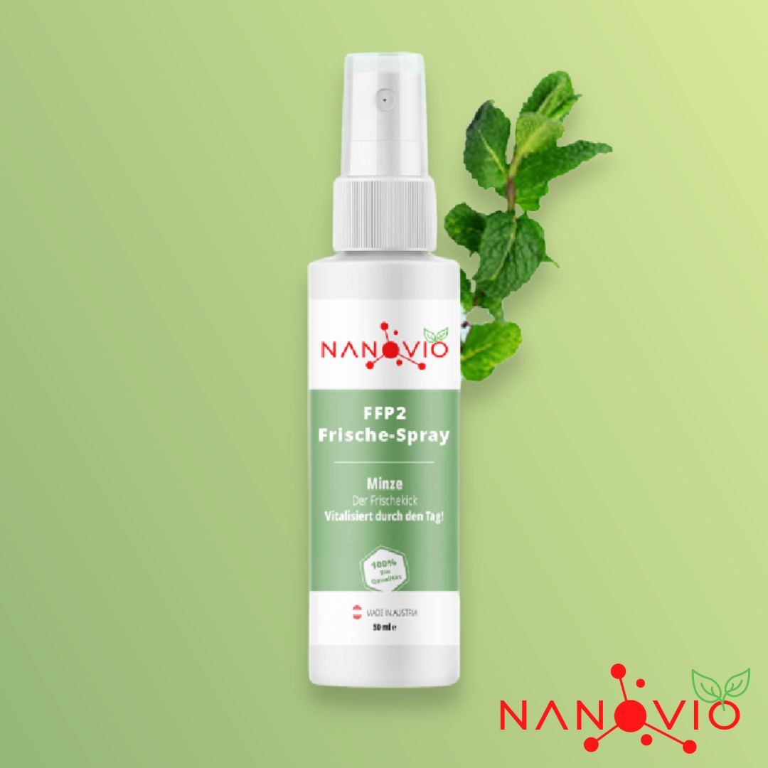 Nanovio | FFP2 Frische-Spray | 5 natürliche Duftnoten | 50ml