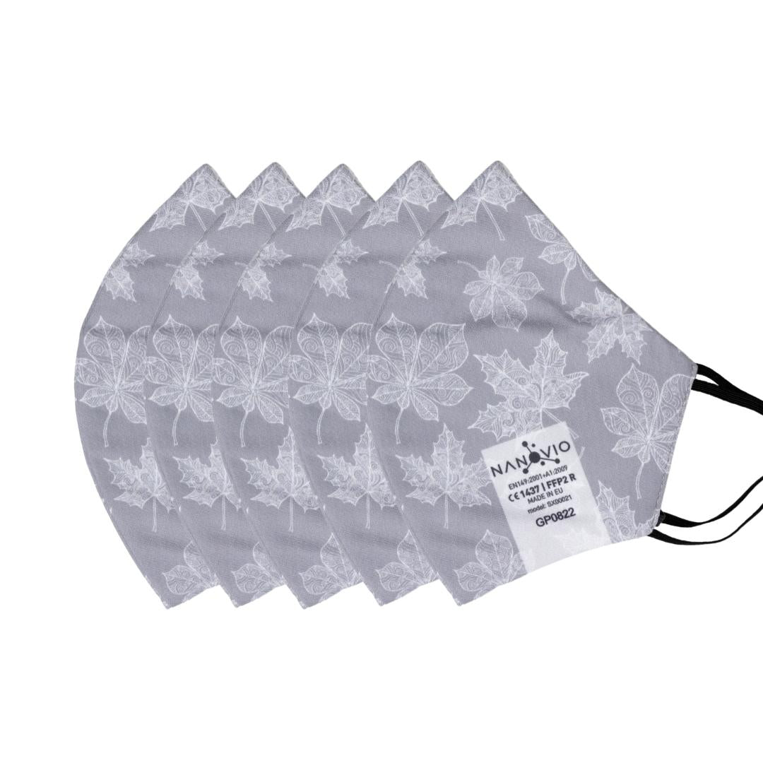 Nanovio FFP2 Maske wiederverwendbar I Gray Maple I Nano Maske aus Europa