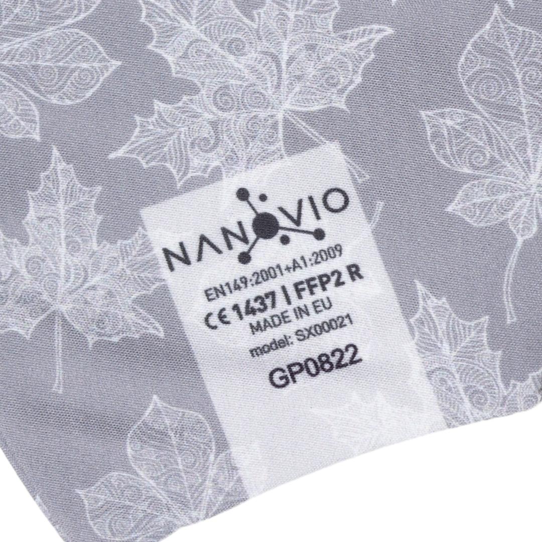 Nanovio FFP2 Maske wiederverwendbar I Gray Maple I Nano Maske aus Europa