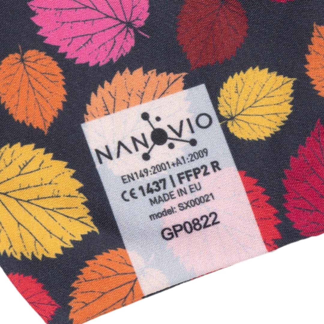 Nanovio FFP2 Maske wiederverwendbar I Autumn Leaves I Nano Maske aus Europa