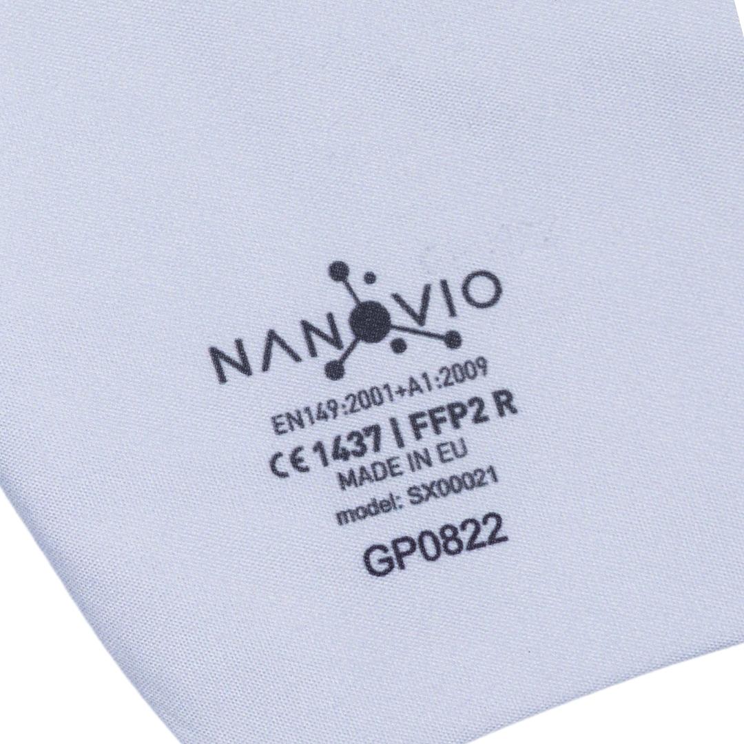 Nanovio FFP2 Maske wiederverwendbar I Light Grey I Nano Maske aus Europa
