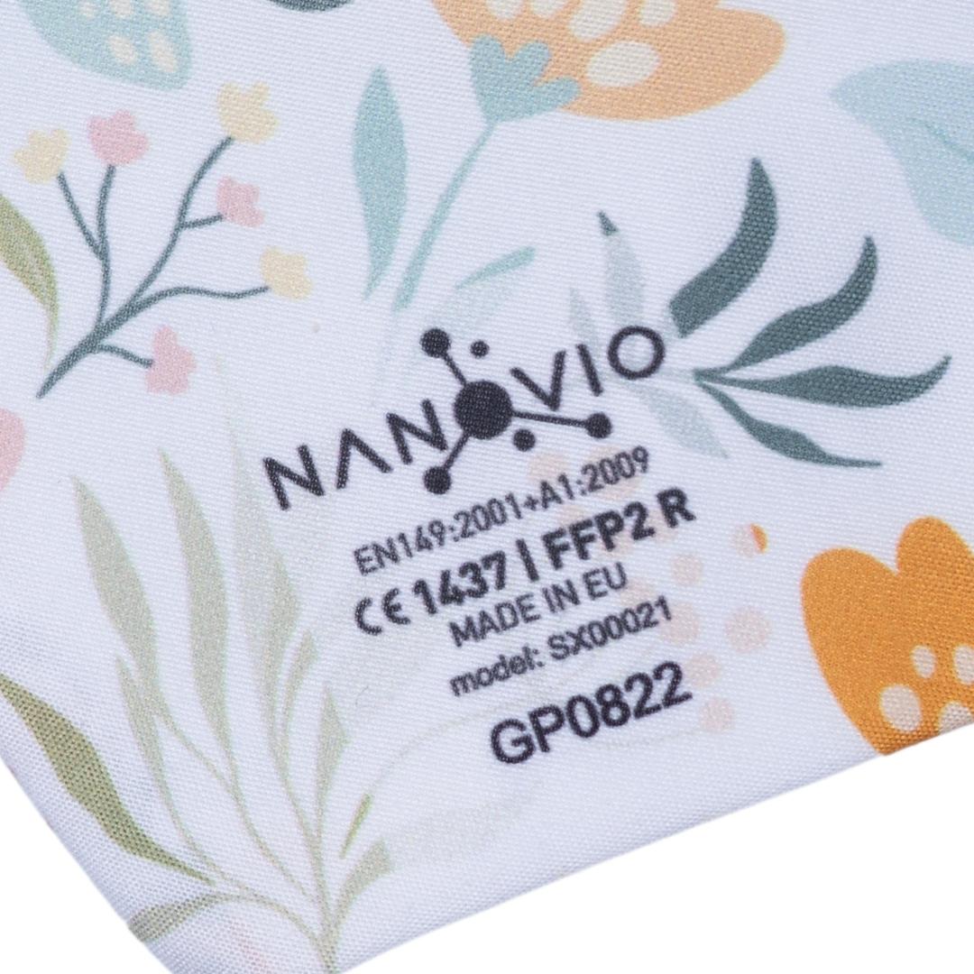 Nanovio FFP2 Maske wiederverwendbar I Spring Flowers I Nano Maske aus Europa