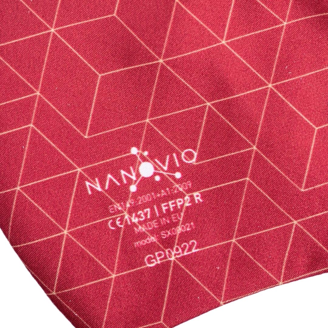 Nanovio FFP2 Maske wiederverwendbar I Red Mosaik I Nano Maske aus Europa