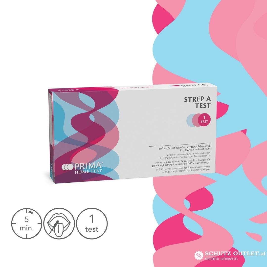 PRIMA | Strep A Home Test | Selbsttest zum Nachweis von ß-hämolytischen Gruppe-A-Streptokokken