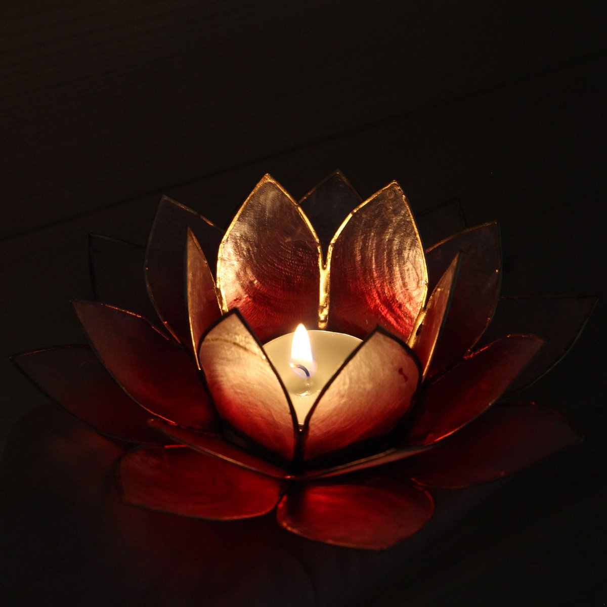 Kerzenhalter Lotus | BAMBOON | aus natürlichem Perlmutt