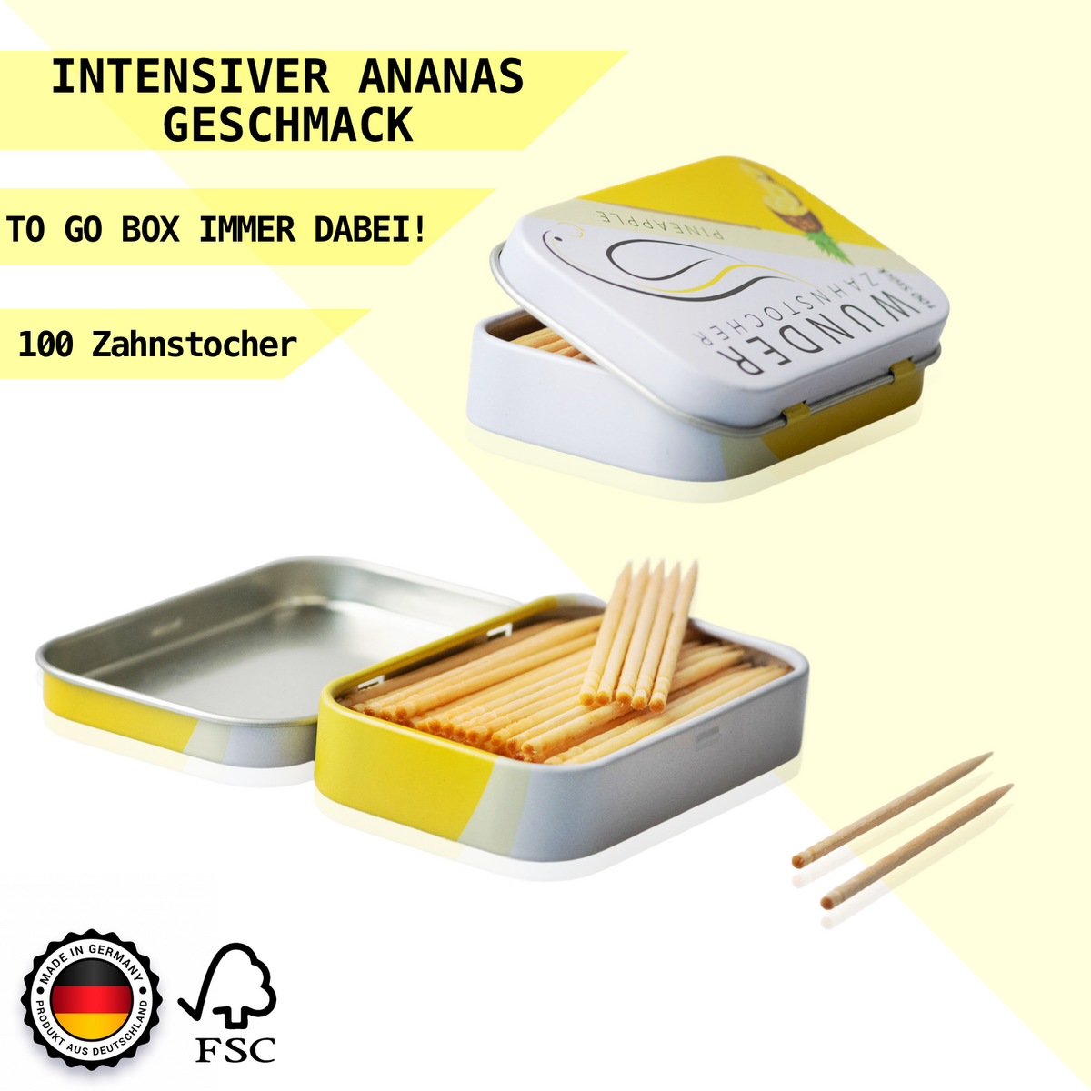 Wunder GeschmacksMIX | 400 Stk. Zahnstocher | 4er Set
