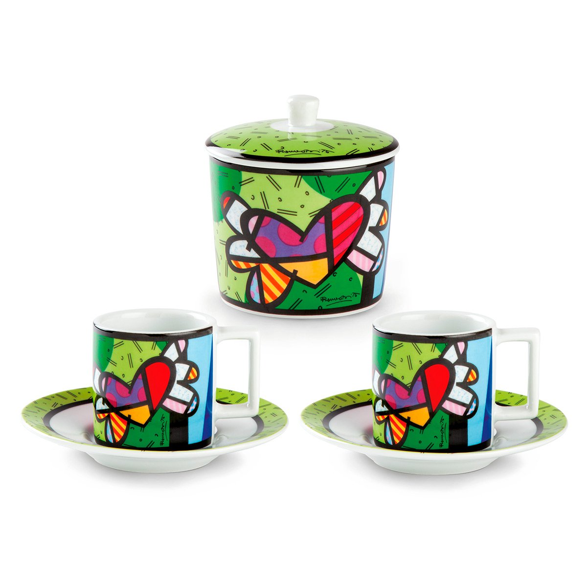 2er Tassen Set Britto Herz