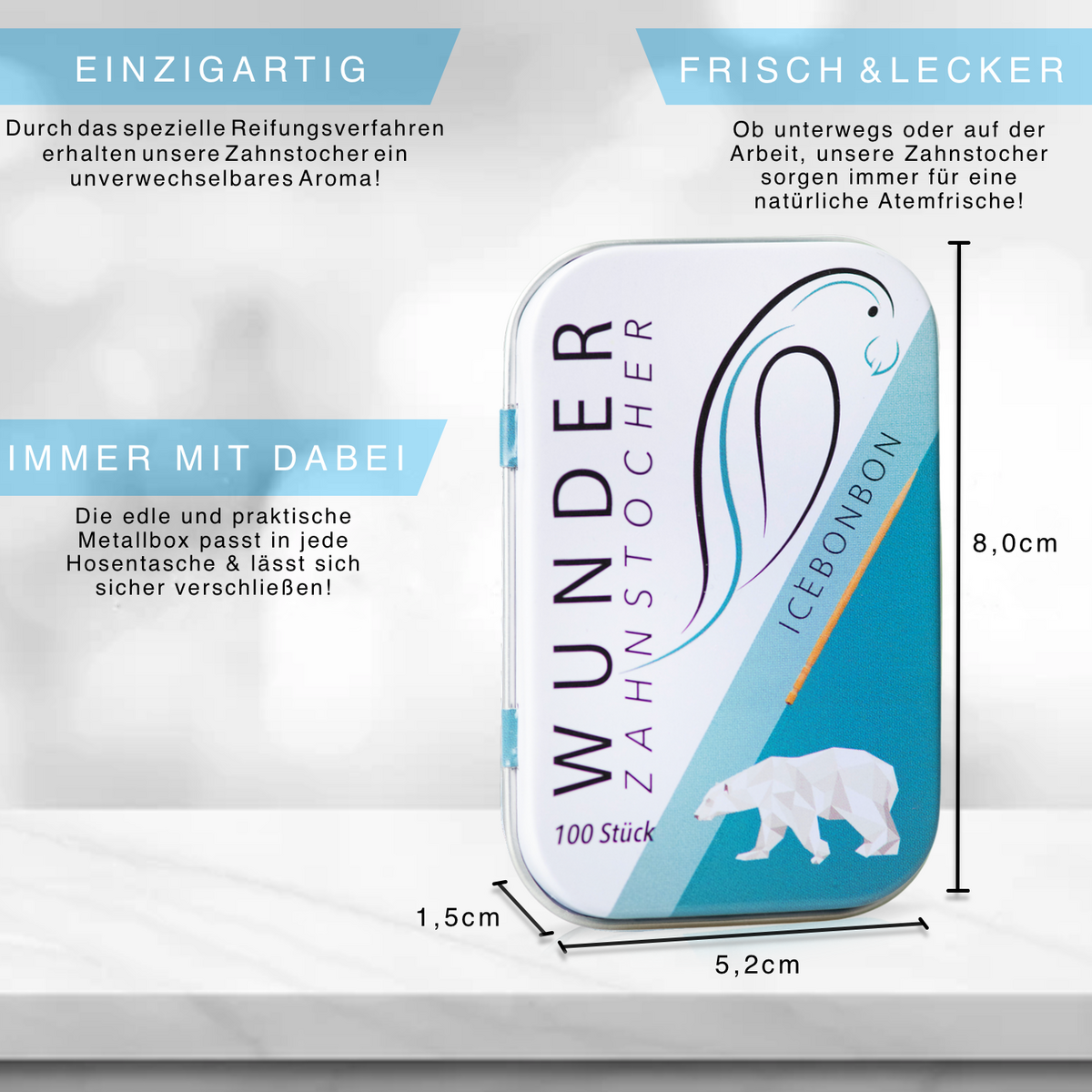 Wunder GeschmacksMIX | 400 Stk. Zahnstocher | 4er Set